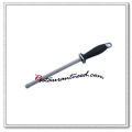 U411 10.5'' Stainless Steel Sharpening Steel With Black Plastic Handle